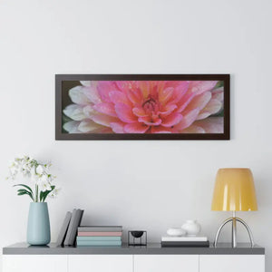 Dahlia Closeup Flower Framed Horizontal Poster - Dipaliz - Posters Prints & Visual Artwork