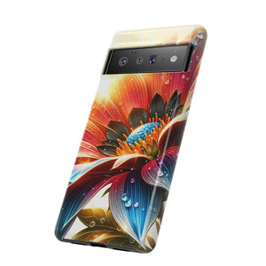 Large Dahlia Flower Protective Phone Cases with Water Drops - Dipaliz - Mobile