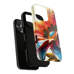 Large Dahlia Flower Protective Phone Cases with Water Drops - Dipaliz - Mobile