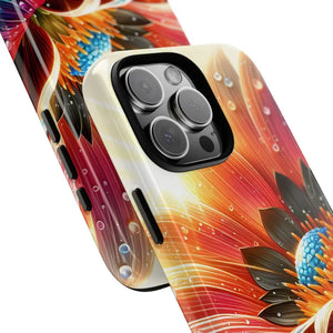 Large Dahlia Flower Protective Phone Cases with Water Drops - Dipaliz - Mobile