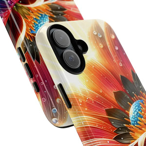 Large Dahlia Flower Protective Phone Cases with Water Drops - Dipaliz - Mobile