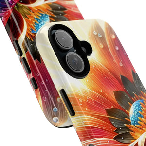 Large Dahlia Flower Protective Phone Cases with Water Drops - Dipaliz - Mobile