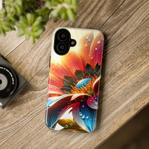 Large Dahlia Flower Protective Phone Cases with Water Drops - Dipaliz - Mobile