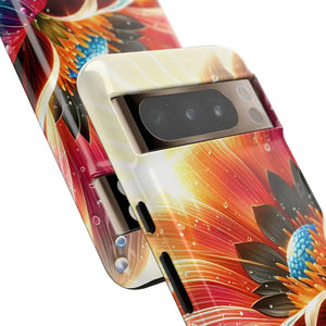 Large Dahlia Flower Protective Phone Cases with Water Drops - Dipaliz - Mobile