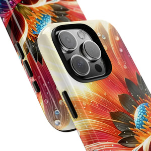 Large Dahlia Flower Protective Phone Cases with Water Drops - Dipaliz - Mobile