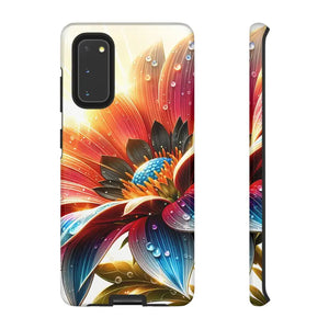 Large Dahlia Flower Protective Phone Cases with Water Drops - Dipaliz - Samsung Galaxy S20 / Glossy - Mobile