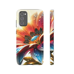 Large Dahlia Flower Protective Phone Cases with Water Drops - Dipaliz - Samsung Galaxy S20 Fe / Glossy - Mobile