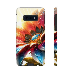 Large Dahlia Flower Protective Phone Cases with Water Drops - Dipaliz - Samsung Galaxy S10e / Glossy - Mobile