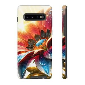 Large Dahlia Flower Protective Phone Cases with Water Drops - Dipaliz - Samsung Galaxy S10 Plus / Glossy - Mobile