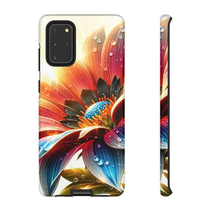 Large Dahlia Flower Protective Phone Cases with Water Drops - Dipaliz - Samsung Galaxy S20+ / Glossy - Mobile