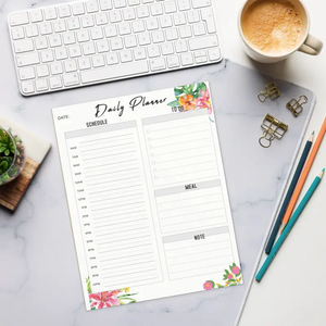 Floral Daily Planner Colorful Elegance Style Boost - Dipaliz - Notepads