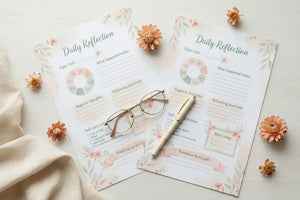 Digital Downloads - Daily Reflection Journal - Mindfulness Printable - Dipaliz