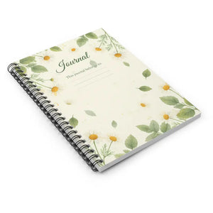 Paper Products - Daisy Floral Journal - Spiral Ruled Notebook - Dipaliz one Size