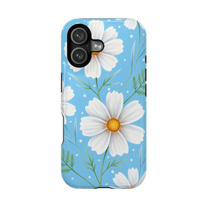 Daisy Floral Magnetic Impact-resistant Phone Case - Mobile Cases