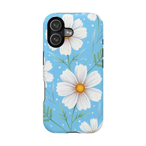 Daisy Floral Magnetic Impact-resistant Phone Case - Mobile Cases