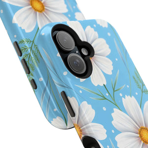 Daisy Floral Magnetic Impact-resistant Phone Case - Mobile Cases