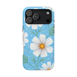 Daisy Floral Magnetic Impact-resistant Phone Case - Mobile Cases