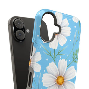 Daisy Floral Magnetic Impact-resistant Phone Case - Mobile Cases