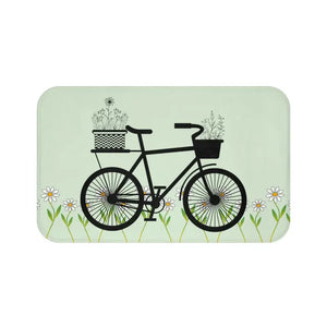 White Daisy Bath Mat - Soft Floral Comfort Design - Dipaliz - 34’’ × 21’’ - Mats & Rugs