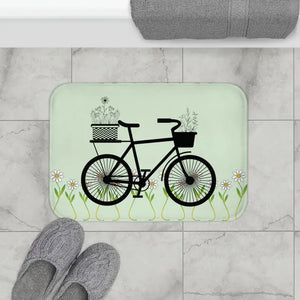 White Daisy Bath Mat - Soft Floral Comfort Design - Dipaliz - Mats & Rugs