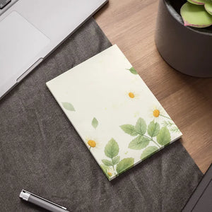 Paper Products - Daisy Meadow Floral Sticky Notes - Botanical Note Pads - Dipaliz 4’’ x 6’’ / White