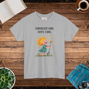Unisex Dandelion Hair Dont Care Tee - Heavy Cotton - Dipaliz - T-shirts