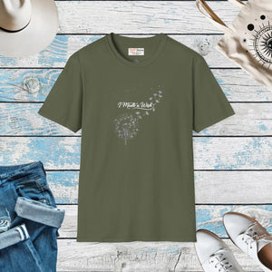 Soft Cotton Floral Puff Tee - Dandelion Wishes - Dipaliz - Military Green / s - T-shirt