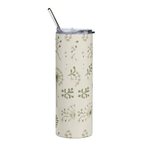 Stainless Steel Tumbler with Color-matching Straw - Dipaliz - White / 20oz - Tumblers