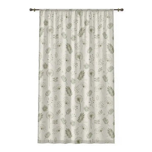 Home Decor - Leaves Window Curtain Add Character Nature - Dipaliz Sheer / White / 50’’ × 84’’
