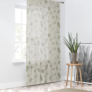 Leaves Window Curtain - Add Character to your Home Decor Game - Dipaliz - Sheer / White / 50’’ × 84’’ - Curtains
