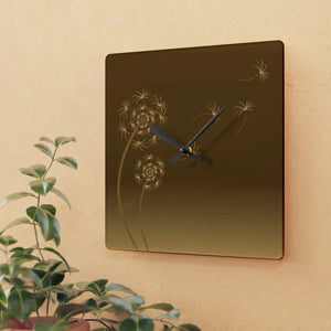 Dandelions Dispersal Wall Clock – Acrylic Decor - Dipaliz - Clocks
