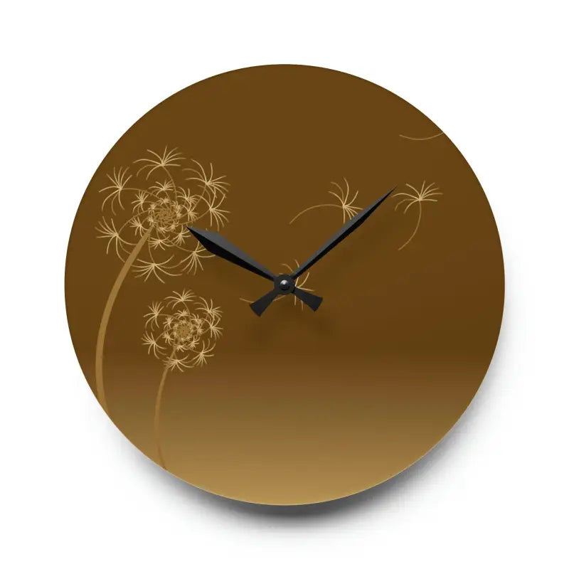 Dandelions Dispersal Wall Clock: Nature’s Timeless Charm! - 10.75’’ × (round) Home Decor