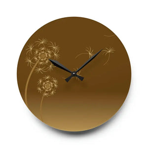 Dandelions Dispersal Wall Clock - Nature Inspired Decor - Dipaliz - 10.75’’ × (round) - Clocks