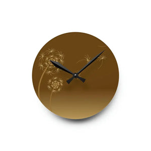 Dandelions Dispersal Wall Clock - Nature Inspired Decor - Dipaliz - 8’’ × (round) - Clocks
