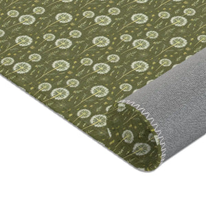Green Dandelions Rug – Polyester Chenille - Dipaliz - Rugs