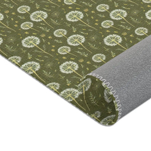 Green Dandelions Rug – Polyester Chenille - Dipaliz - Rugs