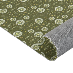 Green Dandelions Rug – Polyester Chenille - Dipaliz - Rugs