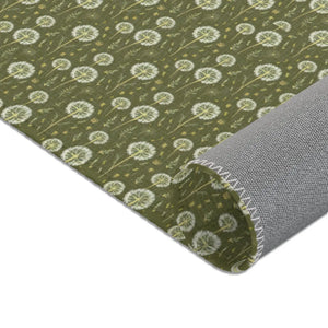 Green Dandelions Rug – Polyester Chenille - Dipaliz - Rugs