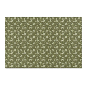 Green Dandelions Rug – Polyester Chenille - Dipaliz - Rugs