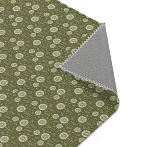 Green Dandelions Rug – Polyester Chenille - Dipaliz - Rugs