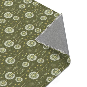 Green Dandelions Rug – Polyester Chenille - Dipaliz - Rugs