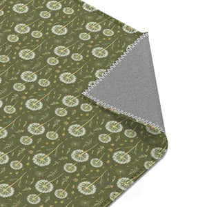 Green Dandelions Rug – Polyester Chenille - Dipaliz - Rugs