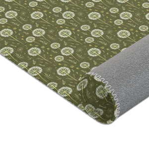 Green Area Rugs - Dandelions Polyester Chenille - Dipaliz - 24’’ × 36’’