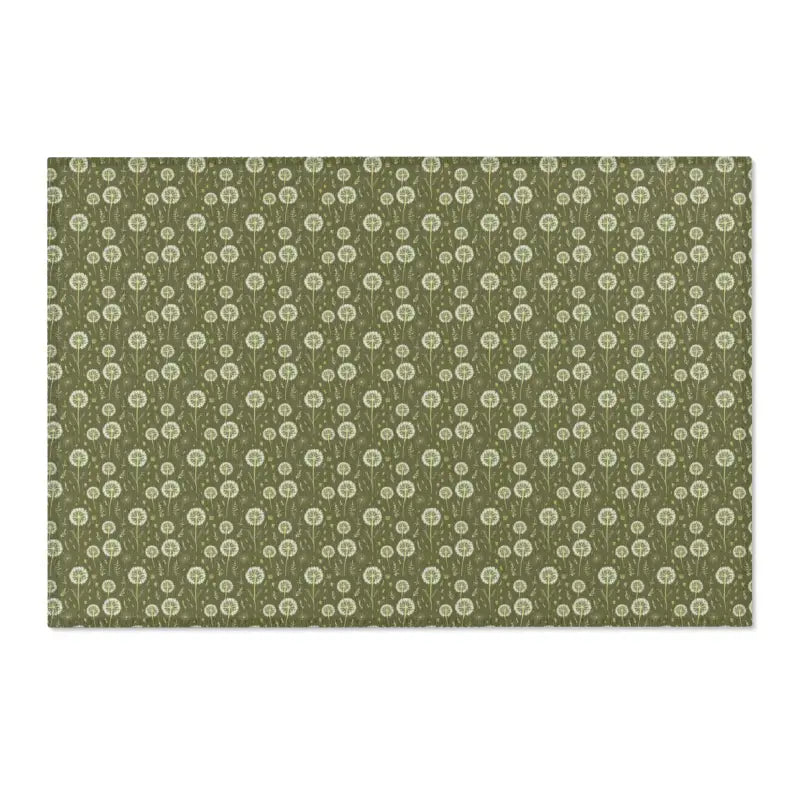 Enchant your Home with Dandelions on Green Area Rugs - Decor