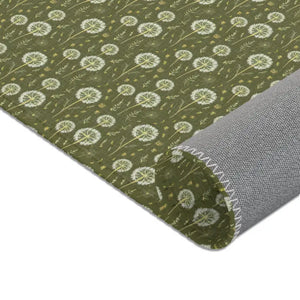 Green Area Rugs - Dandelions Polyester Chenille - Dipaliz - 36’’ × 24’’