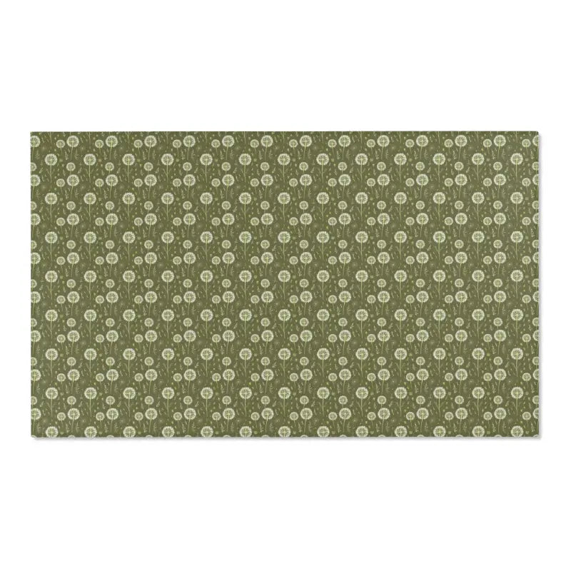 Enchant your Home with Dandelions on Green Area Rugs - Decor