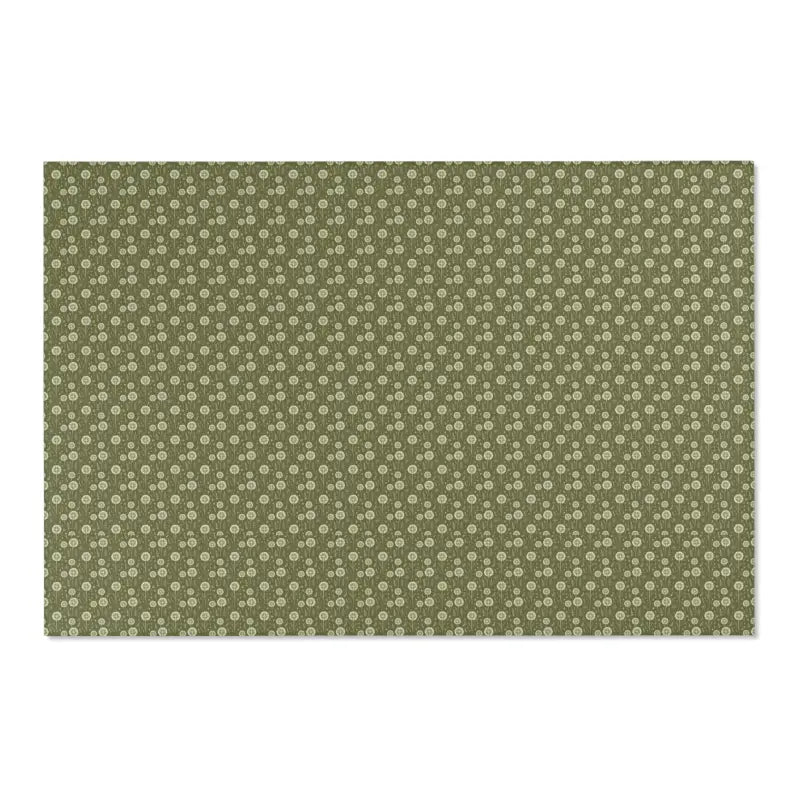 Enchant your Home with Dandelions on Green Area Rugs - Decor