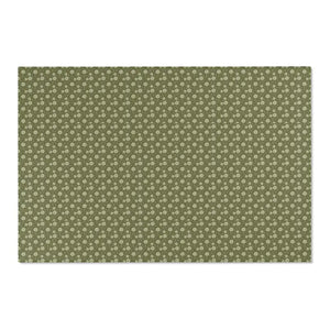 Green Area Rugs - Dandelions Polyester Chenille - Dipaliz