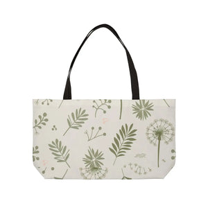 Dandelion Sustainable Fashion Bag - Black Cotton Handles - Dipaliz - Tote Bags