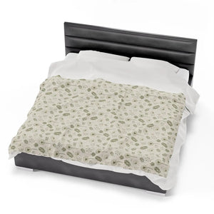 Luxe Dandelions Velveteen Blanket – Soft Decor - Dipaliz - Blankets